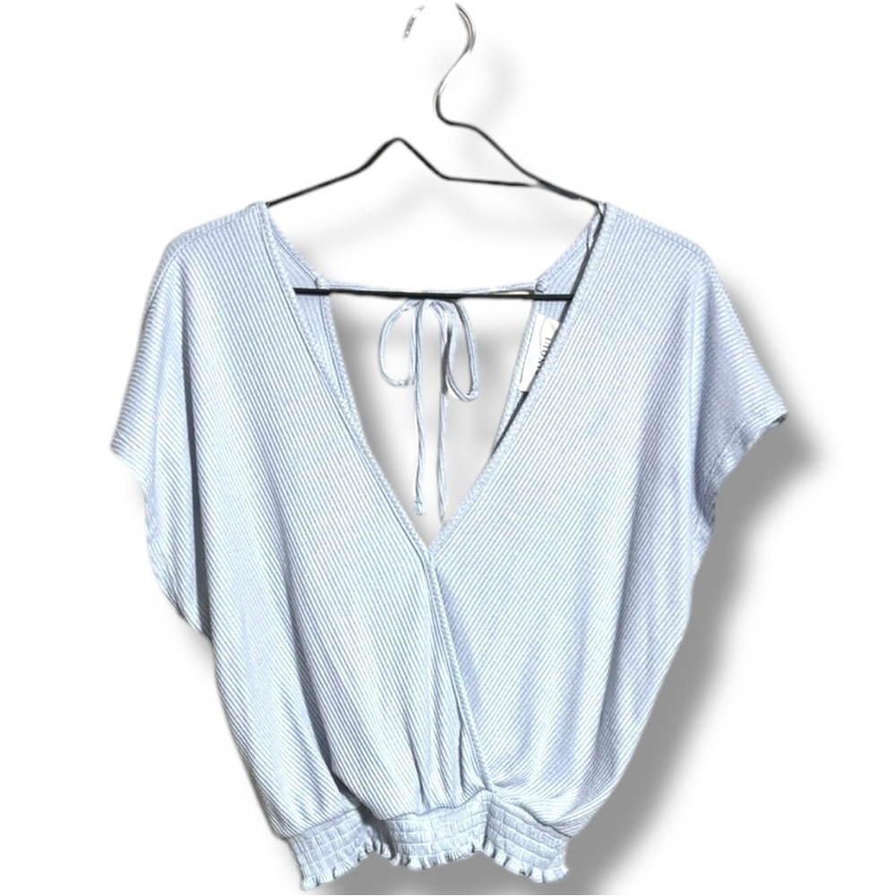 Women's White V-Neck Top - Picture 9 of 16